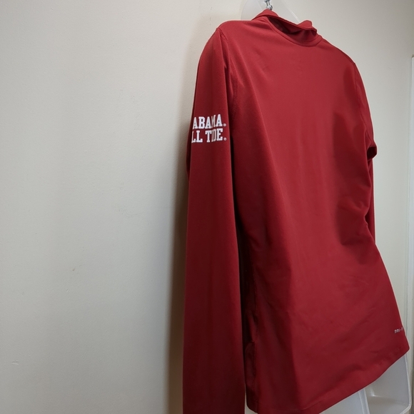 Nike women's Alabama lightweight 1/4 zip pullover shirt red/white, size M - Picture 6 of 14